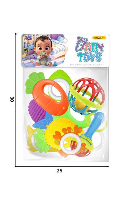 10Pcs Premium Baby Rattles & Teether Set