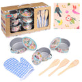 10Pcs Kids Premium Tinplate Cooking Set