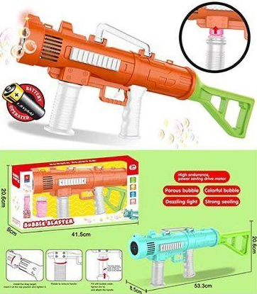 10 Holes Battery Operated Colorful Bubble Storm Gun