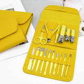 16Pcs Premium Stainless Steel Nail Clippers Kit - Yellow