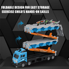 1:18 Car Launching 3-Layers Racing Truck Track Set - 8Pcs Cars
