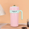 650ml Stainless Steel Temperature Display Coffee Cup - Pink