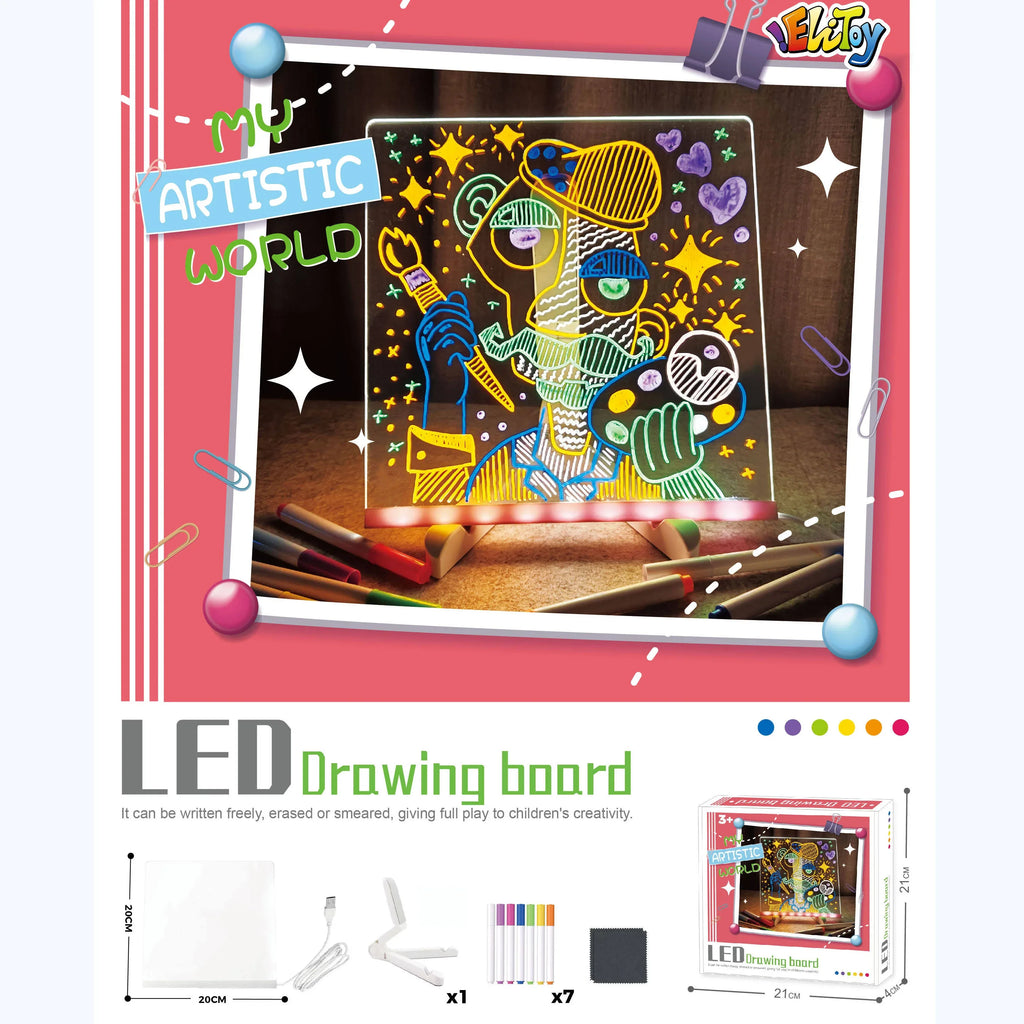 20cm DIY Writing Acrylic LED Lamp Tablet
