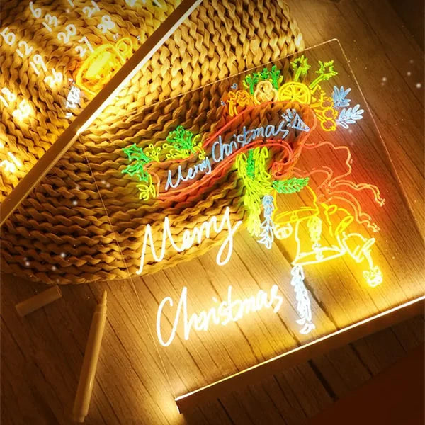 20cm DIY Writing Acrylic LED Lamp Tablet