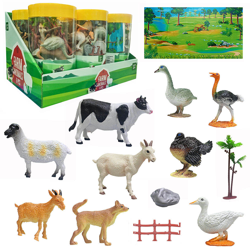 21Pcs Kids Premium Farm Animals With Storage Box