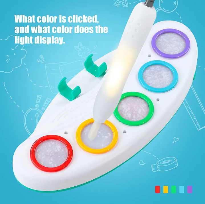 27Pcs Toddlers Magical Painting Set With Light-up Brush