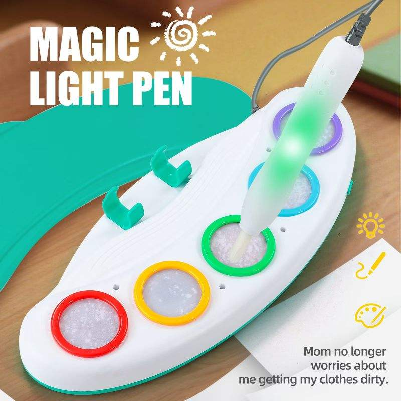 27Pcs Toddlers Magical Painting Set With Light-up Brush