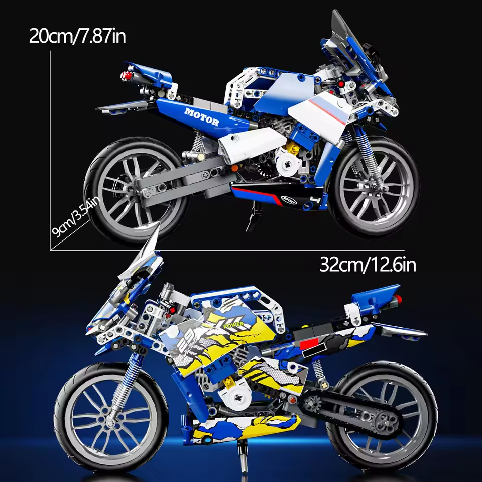 426Pcs DIY Racing Bike Lego Bricks Set