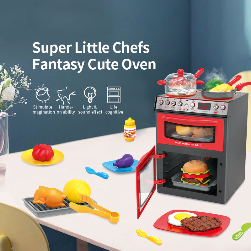 2in Multi-functional Pretend Play Oven & Cooking Bench