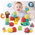 31Pcs Baby Soft Building Blocks Set