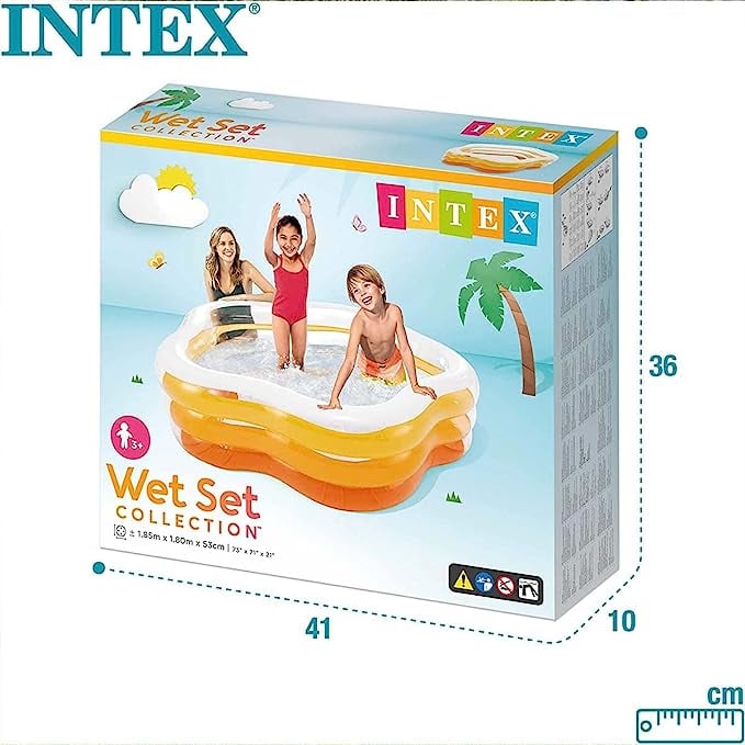 INTEX Summer Pentagonal Pool - 73" L x 71" W x 21" H