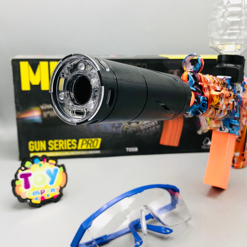 Electric MP5 Gel Blaster Shooting Gun With Lights Muffler
