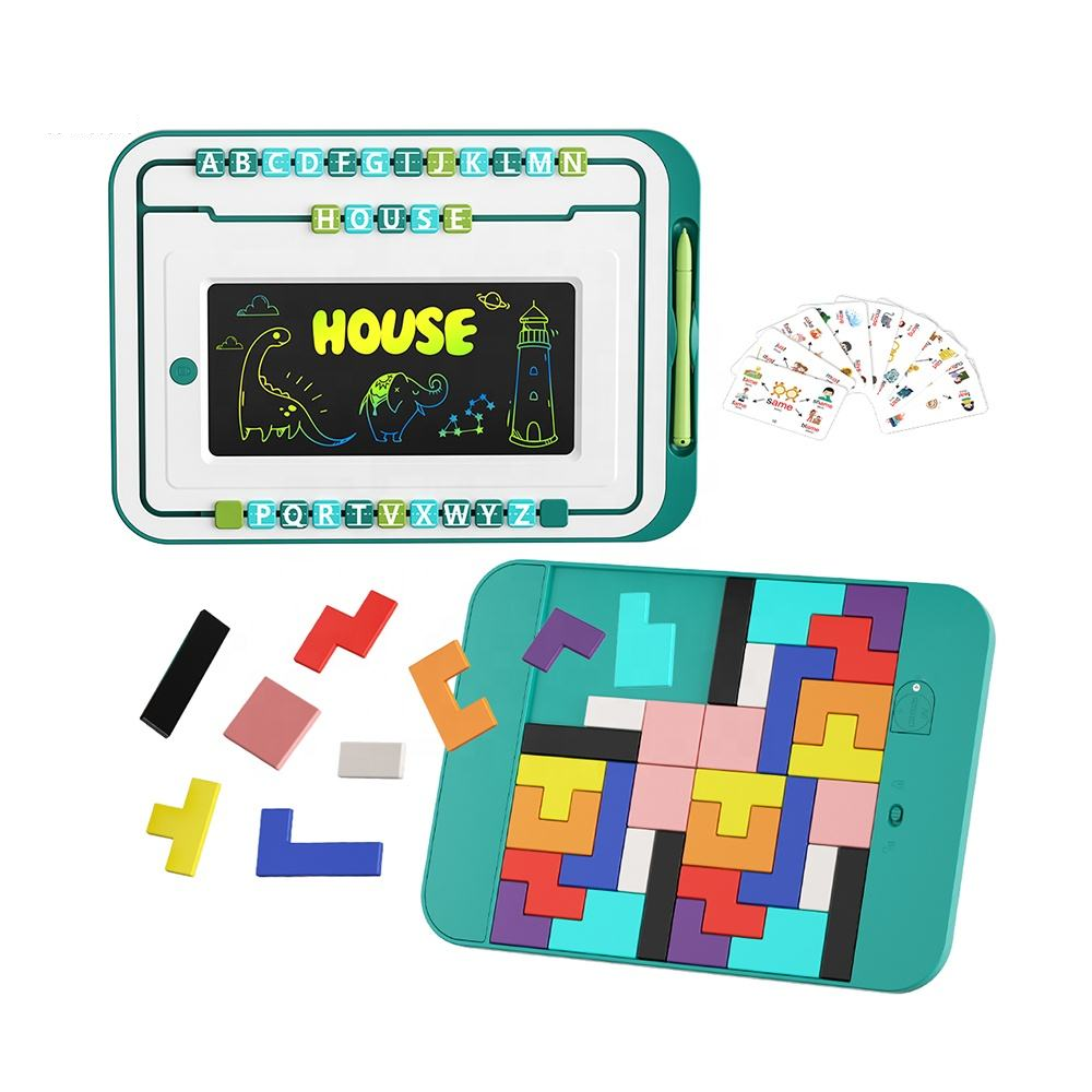 3in1 Kids LCD Writing Tablet & Puzzle Game