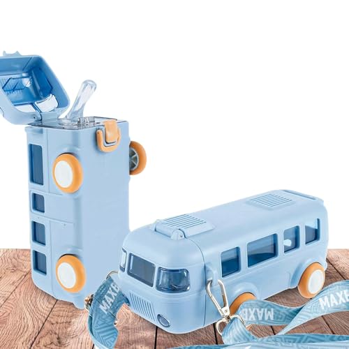 270gms 500ml Cute Bus Design Kids Water Bottle - Green/Blue
