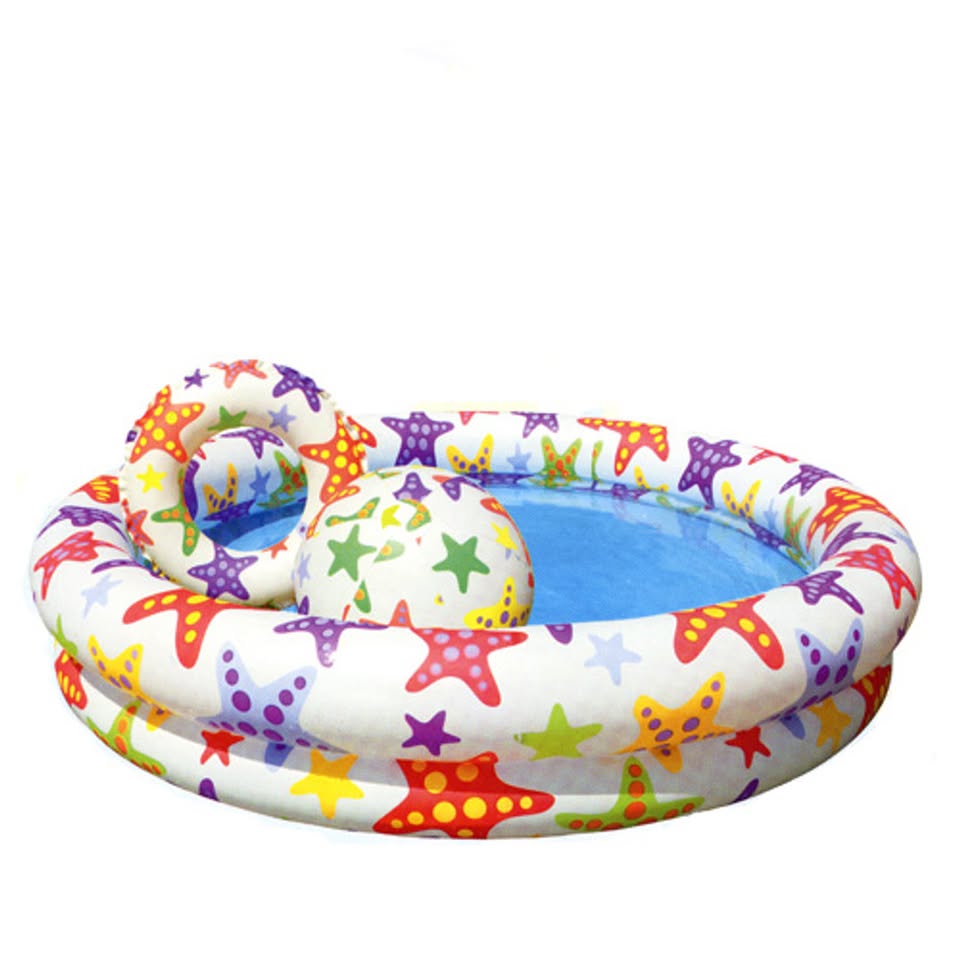 INTEX Play Box Baby Pool (48" x 10") With Ball And Tube