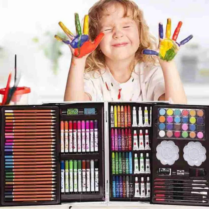 145Pcs Premium Kuromi Themed Kids Painting Kit Briefcase
