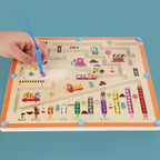 Wooden Magnetic Color Sorting Counter Board