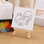 1Pc Mini Canvas Painting Board - Assortment