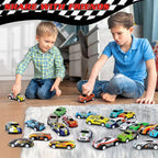 100Pcs Mini Metal Inertial Racing Cars Set