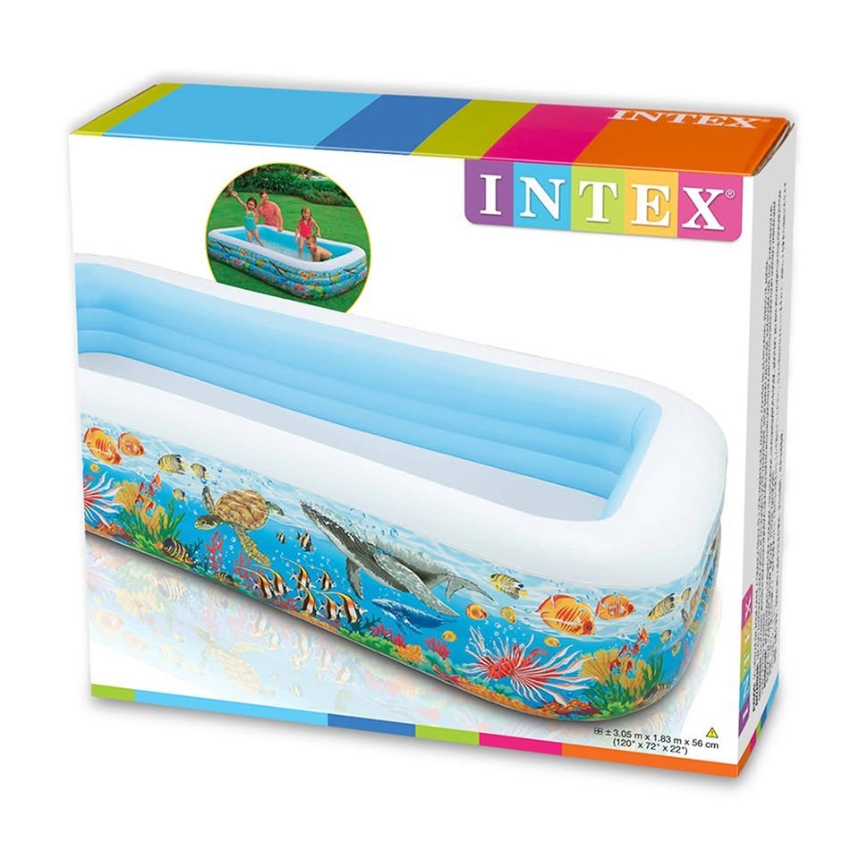 INTEX Swim Center Tropical Reef Family Pool (120" x 72" x 22")