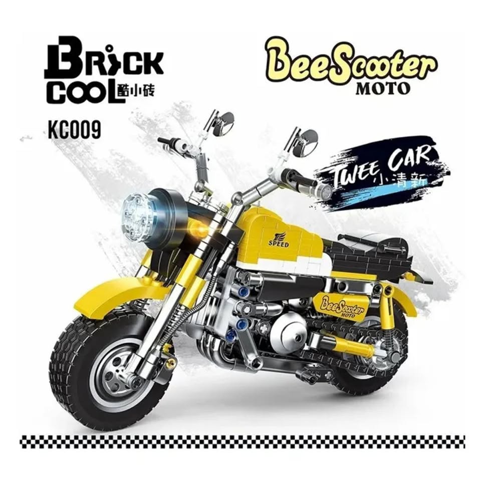 DIY Bee Scooter Model Bricks Set - 558+Pcs