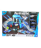 47Pcs DIY Manual Police Parking Lot Track Set