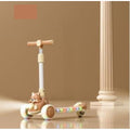 Bear Adjustable Height Kids Scooter With Light & Music - Brown