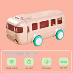 270gms 500ml Cute Bus Design Kids Water Bottle - Pink