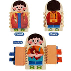 Multi-functional Wooden Montessori Busy Board