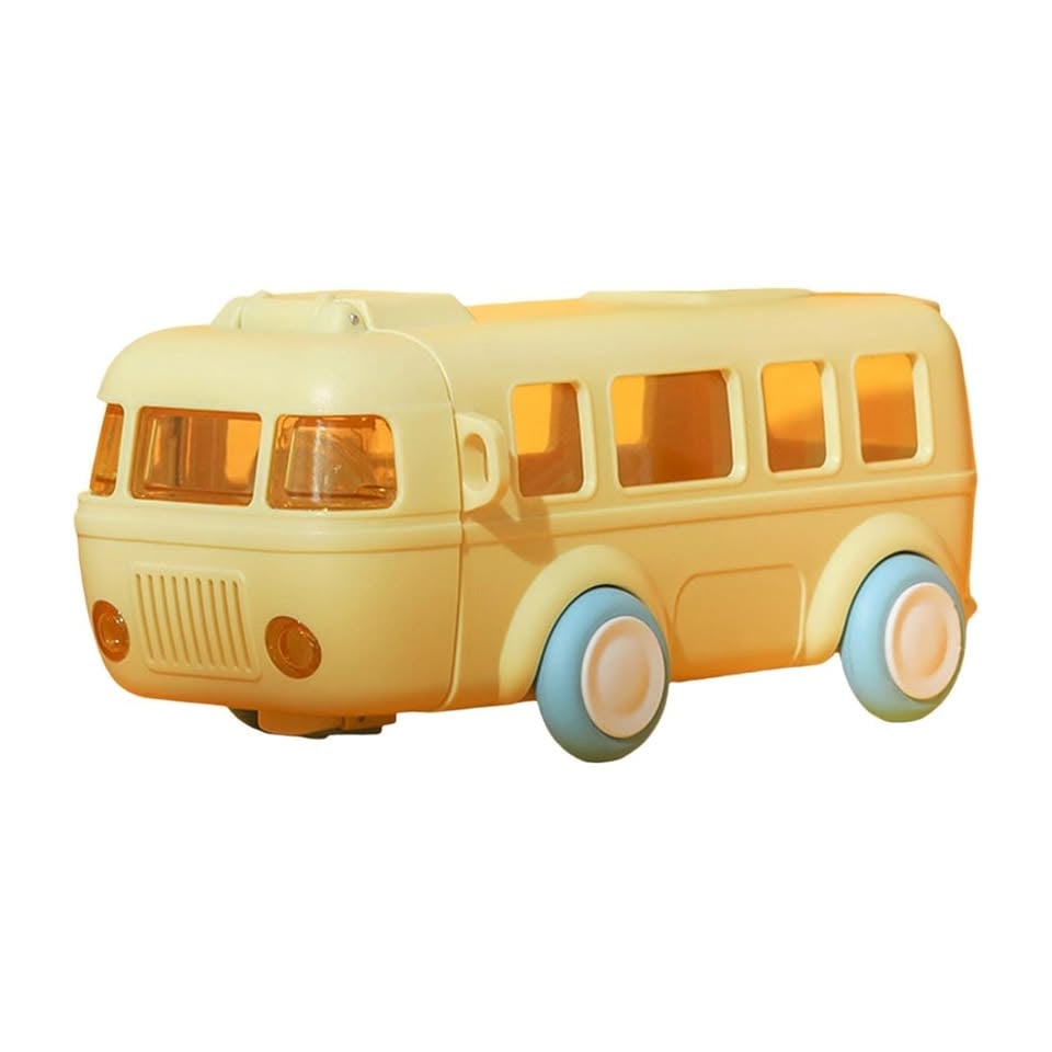 270gms 500ml Cute Bus Design Kids Water Bottle - Yellow