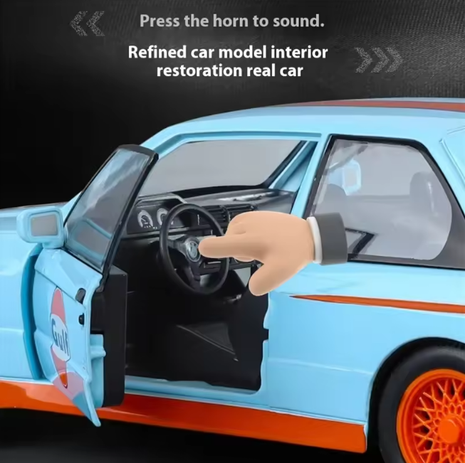 1:24 Diecast BMW M3 E30 Modified Model Car