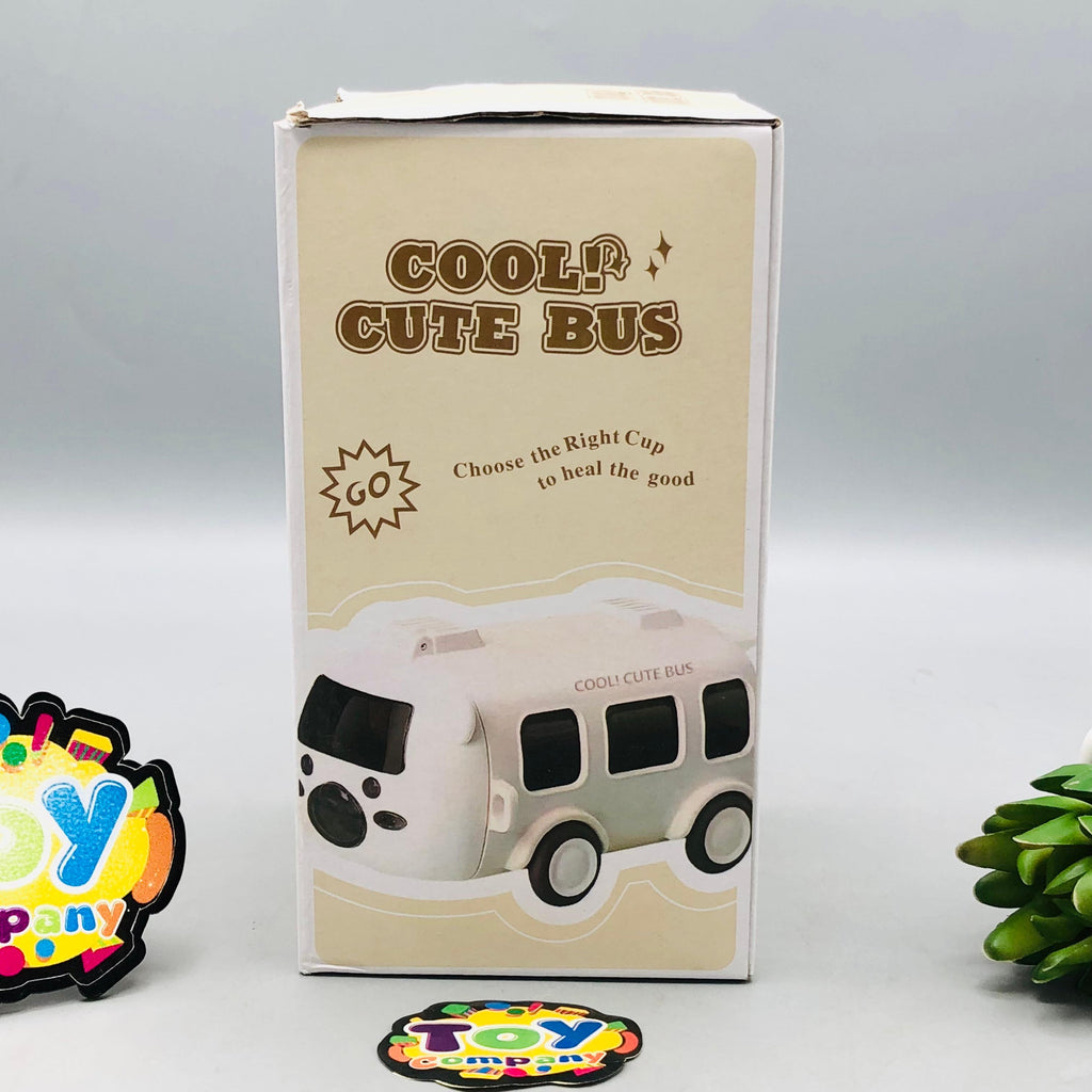 500ml Cute Bear Bus Design Kids Water Bottle - Beige