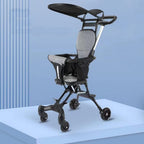 Premium Foldable Buggy Baby Stroller With Sunshade - Black