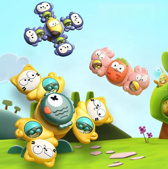 3Pcs Animal Shape Baby Spinning Rattles