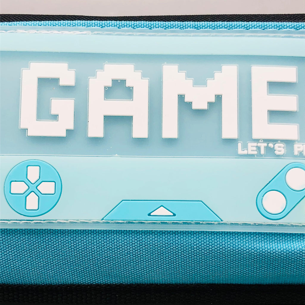 Premium Game Themed Kids Pencil Pouch - Turquoise