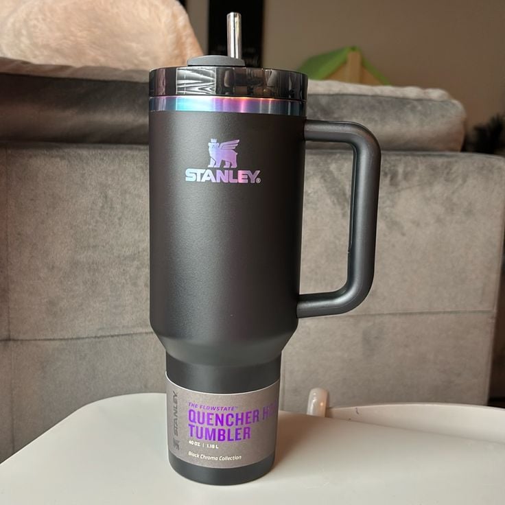 Stanley Insulated Tumbler With Straw - Black