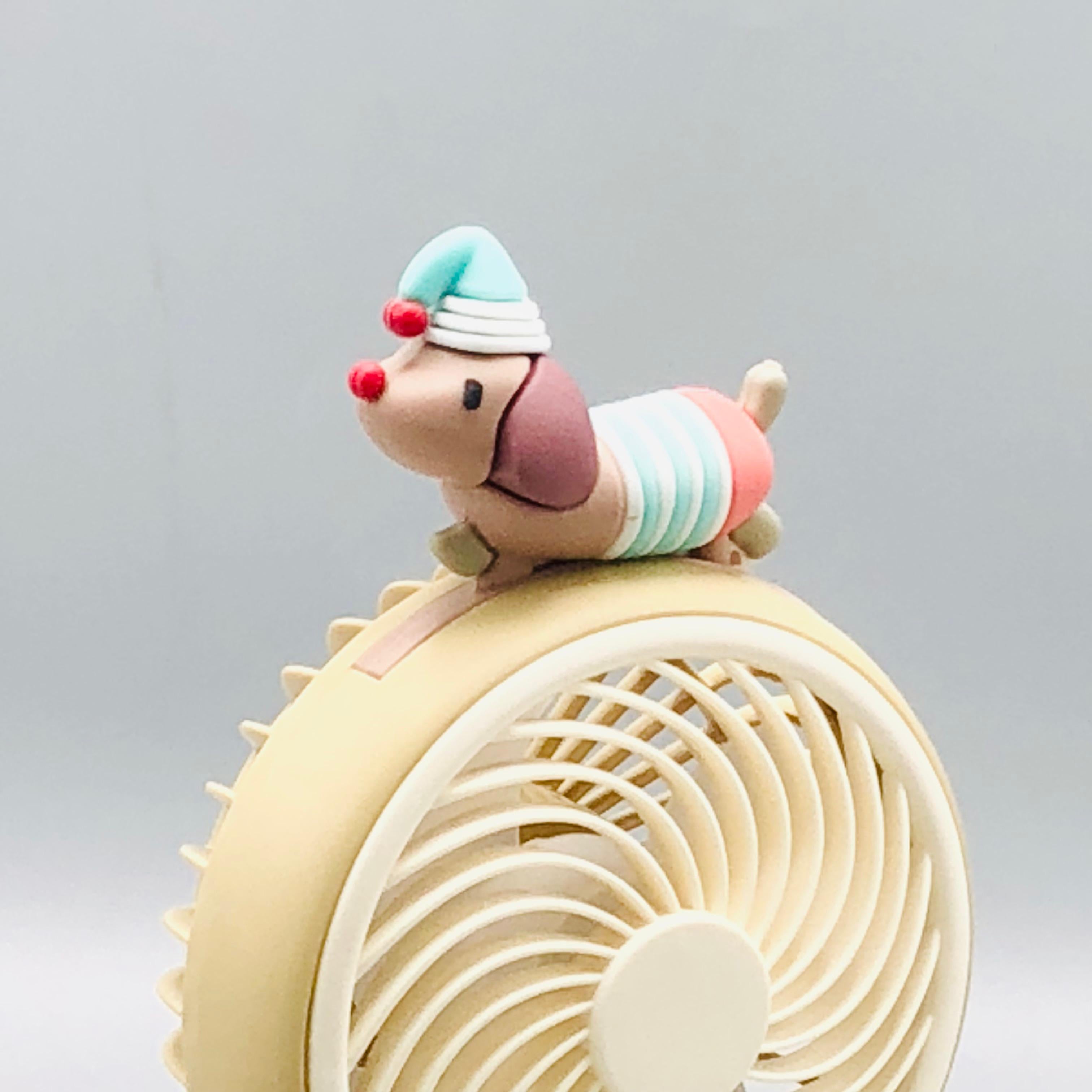 6.5" Rechargeable Puppy Theme Cooling Fan