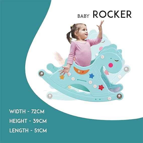 3in1 Multi-functional Baby Rocking Horse Chair - Green