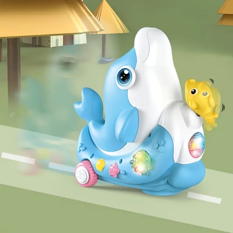 Electric Cute Ball Blowing Dolphin With Light & Music