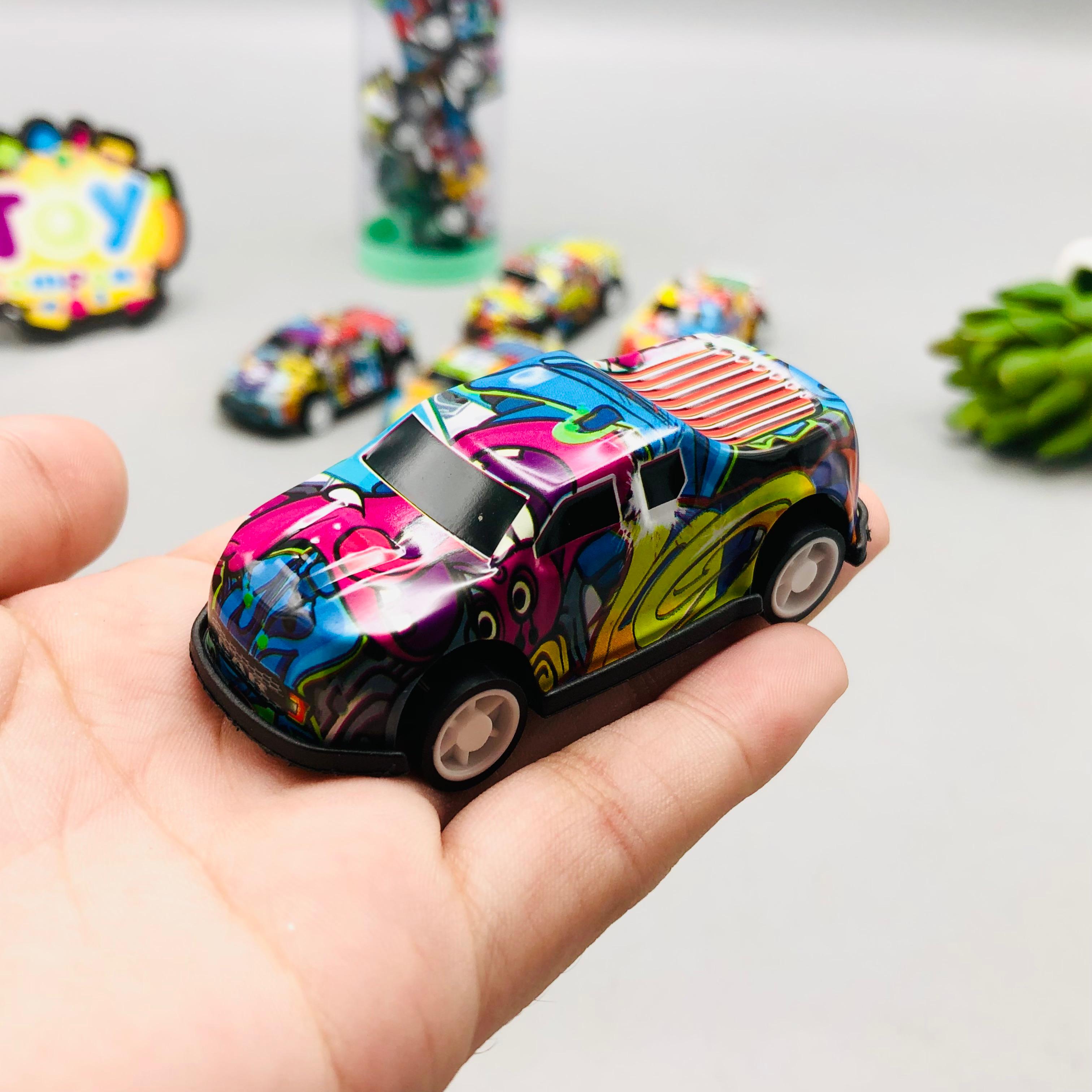 6Pcs Mini ABS Inertial Cars Set With Storage Box