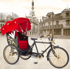 1:12 Diecast Antique Chariot Tricycle Model