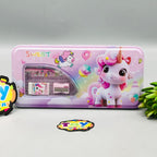 6Pcs Unicorn Themed Tin Geometry Box
