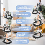 4in1 Multi-functional Baby Dino Musical Walker - Black