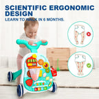Huanger 2in1 Baby Musical Walker & Activity Table - Green