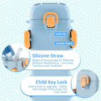 270gms 500ml Cute Bus Design Kids Water Bottle - Green/Blue