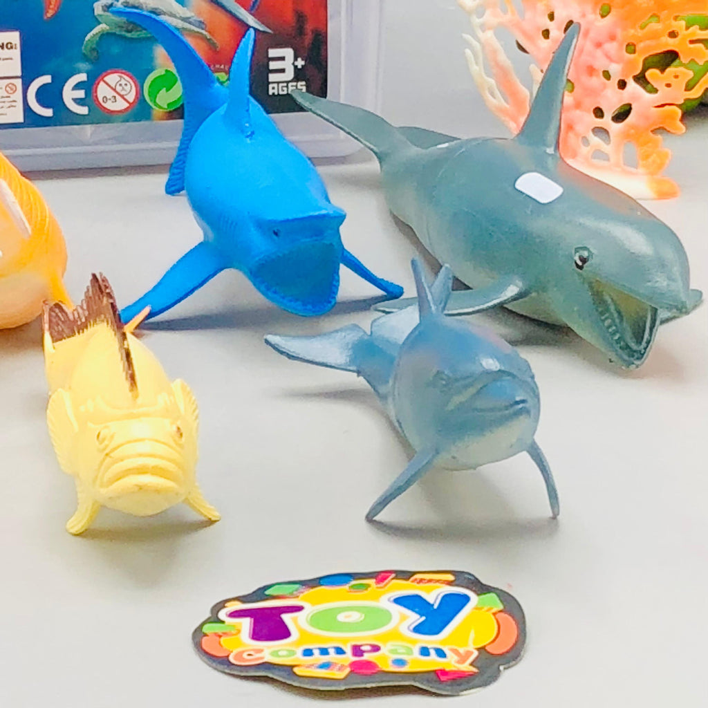 25Pcs Kids Wild Sea Animal World Toy With Storage Box