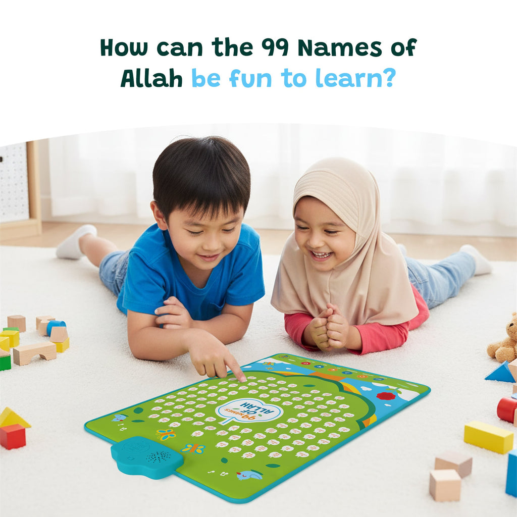 99 Names of Allah Interactive Audio Mat & Wall Art | Reflect On Their Meaning and Benefits