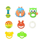 8Pcs Premium Baby Rattles & Teether Set