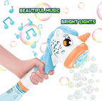 8 Holes Battery Operated Unicorn Colorful Bubble Stick