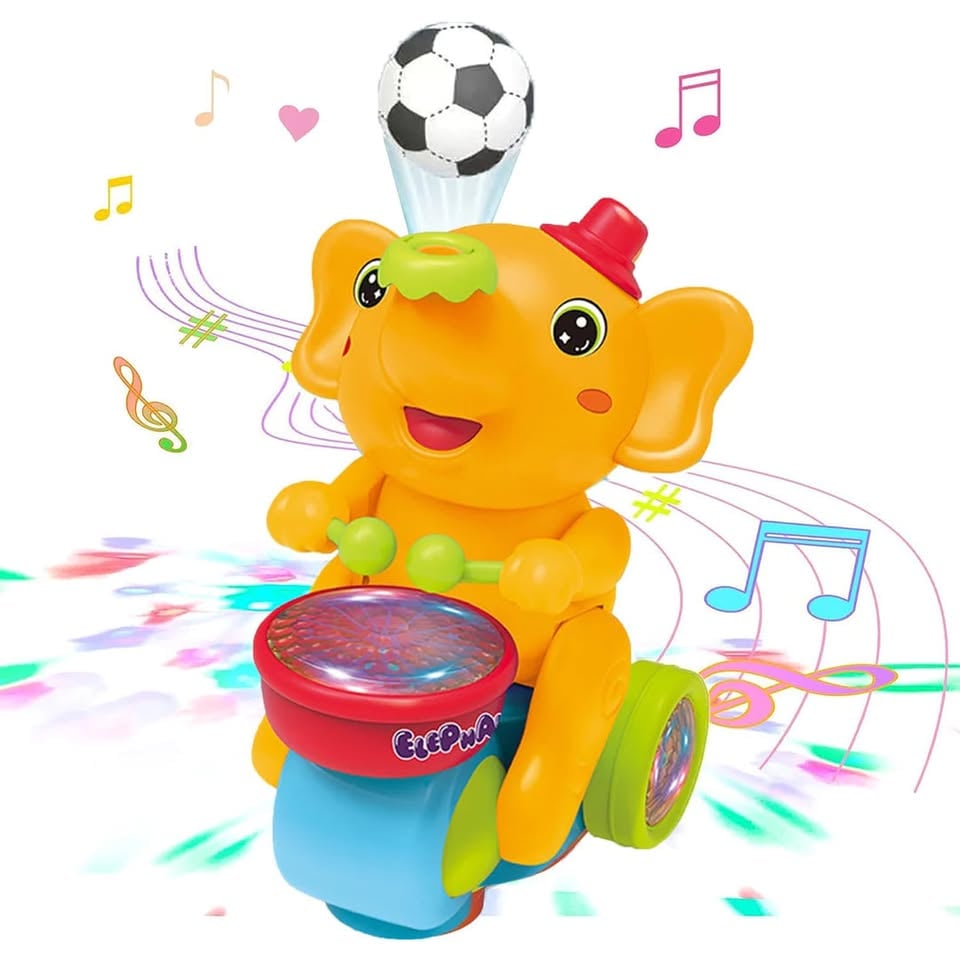 Musical Ball Blowing Elephant Beating Drum